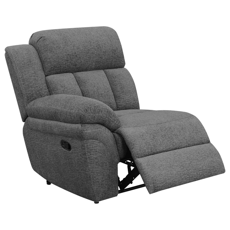 Bahrain Upholstered Motion Loveseat Charcoal by Unique Piece Furniture