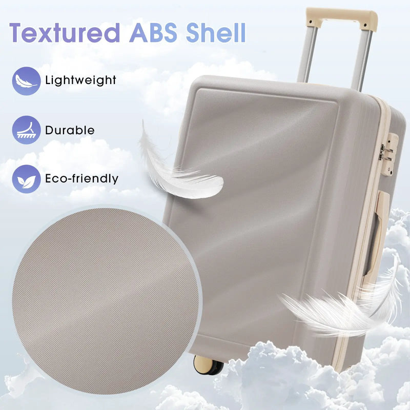3 Piece Lightweight ABS Luggage Set by HouseOfZazla
