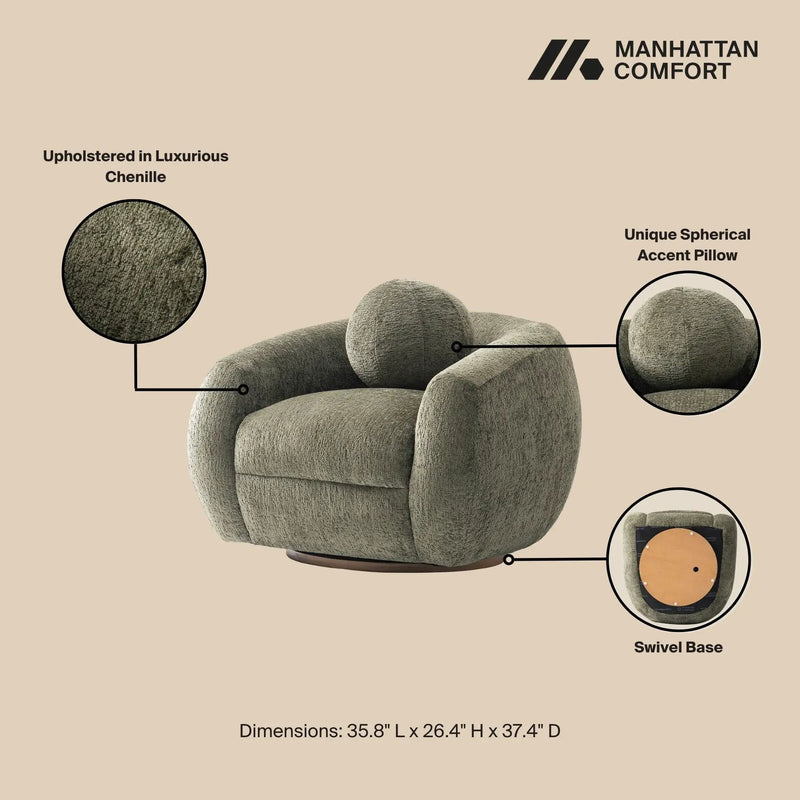 Tribeca - Swivel Lounge Chair by HouseOfZazla
