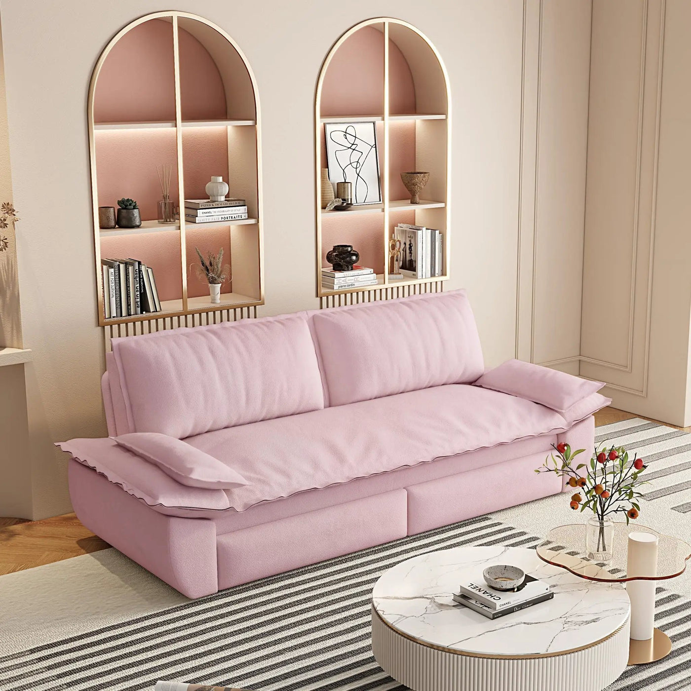 Queen Pull Out Sofa Bed, 3 In 1 Convertible Sleeper Sofa by HouseOfZazla