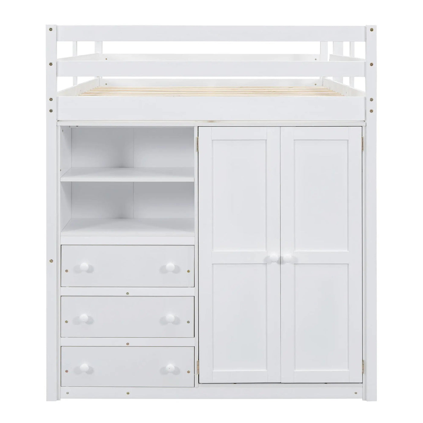 Loft Bed With Built In Wardrobe, Shelves And Drawers by Unique Piece Furniture