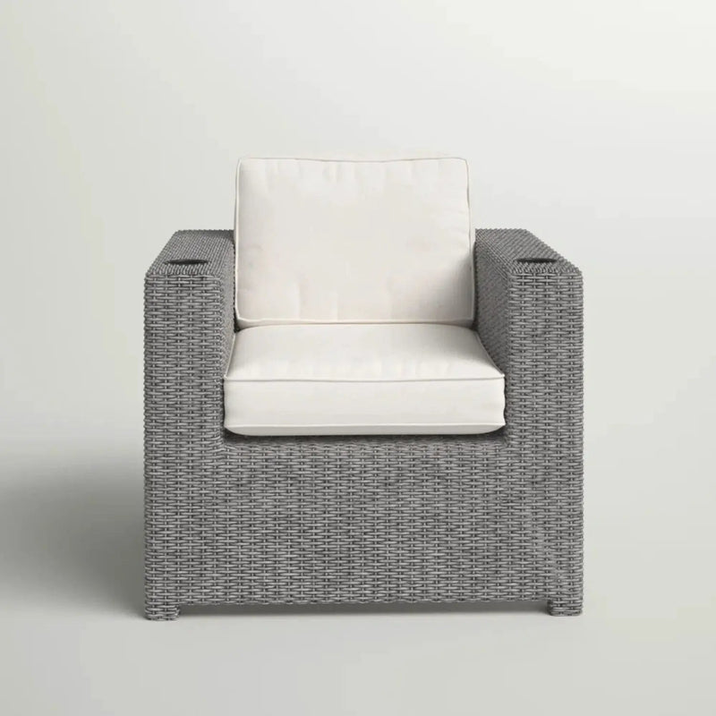 Elegant Patio Chair With Cushions - Gray by HouseOfZazla
