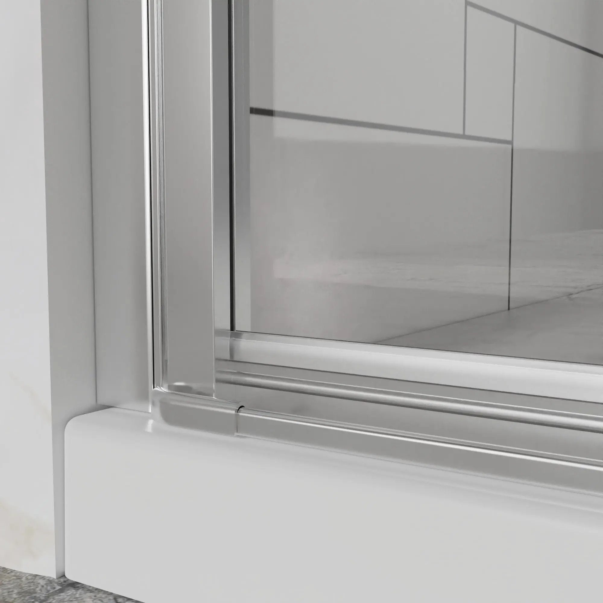 Bifold Frameless Shower Door With Tempered Clear Glass by HouseOfZazla