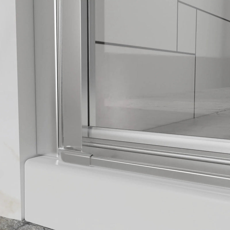 Bifold Frameless Shower Door With Tempered Clear Glass by HouseOfZazla