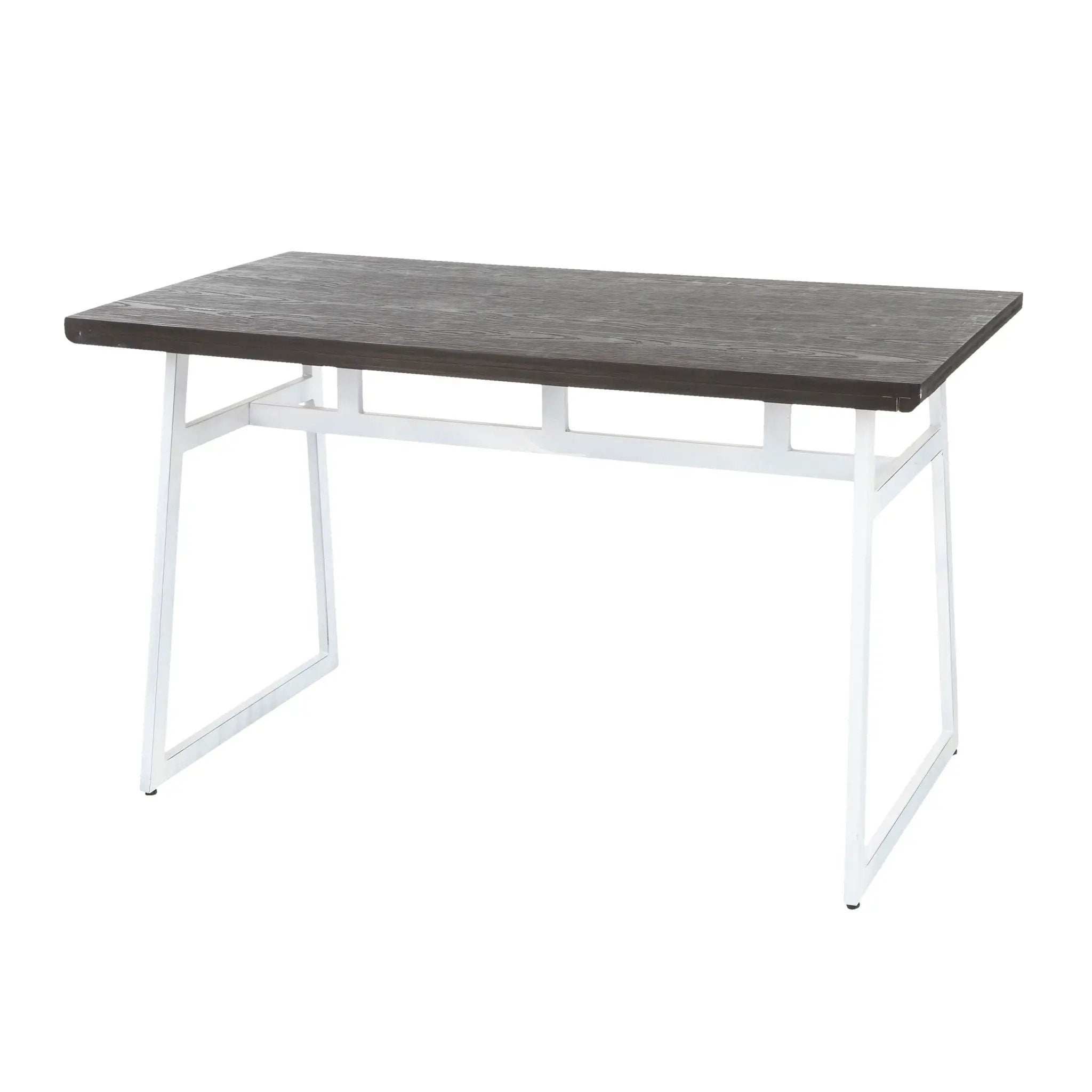 Geo - Industrial Dining Table - Vintage White / Espresso by Unique Piece Furniture
