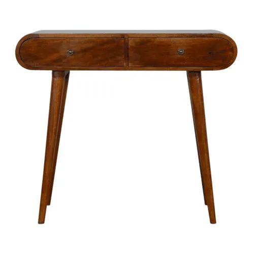 Solid Wood Curved Edge Console Table by HouseOfZazla