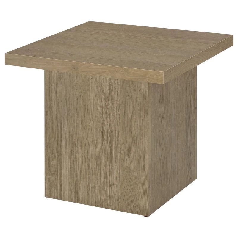 Devar Square Engineered Wood Side End Table Latte by Unique Piece Furniture