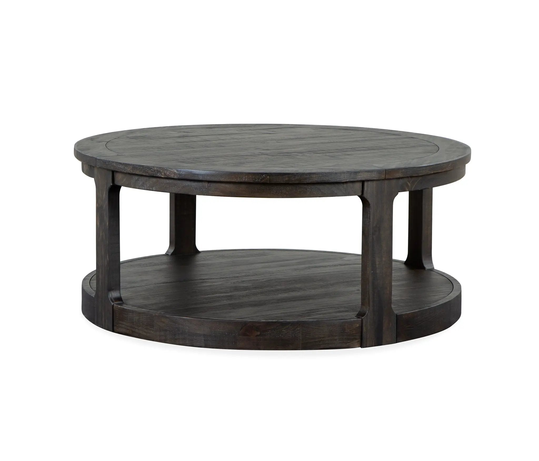 Boswell - Round Cocktail Table (With Casters) - Peppercorn by Unique Piece Furniture
