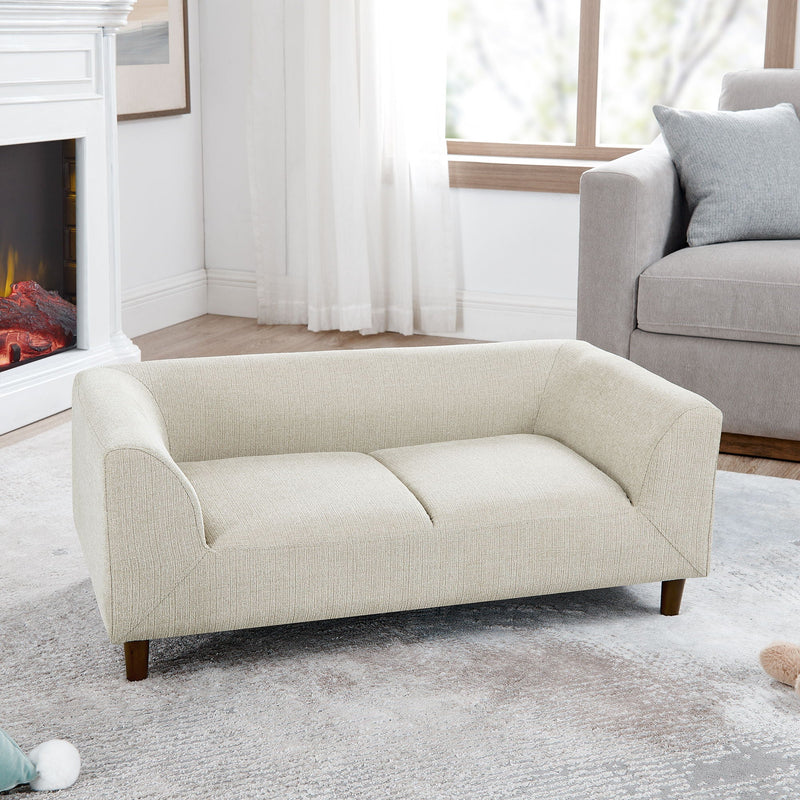 Modern Rectangular Pet Sofa With Backrest And Armrests For Small And Medium Dogs, Soft Cushion by HouseOfZazla