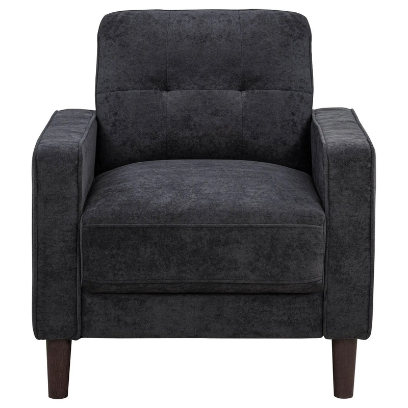 Bowen II Fabric Upholstered Track Arm Chair Steel Grey by Unique Piece Furniture