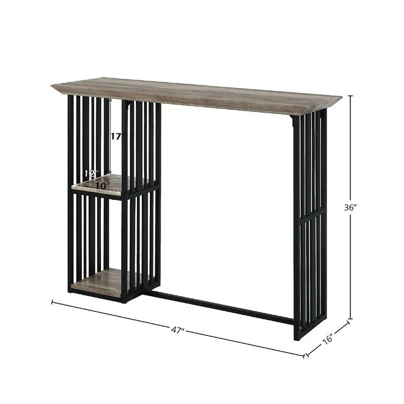 Zudora - Counter Height Table - Oak & Sandy Black by Unique Piece Furniture