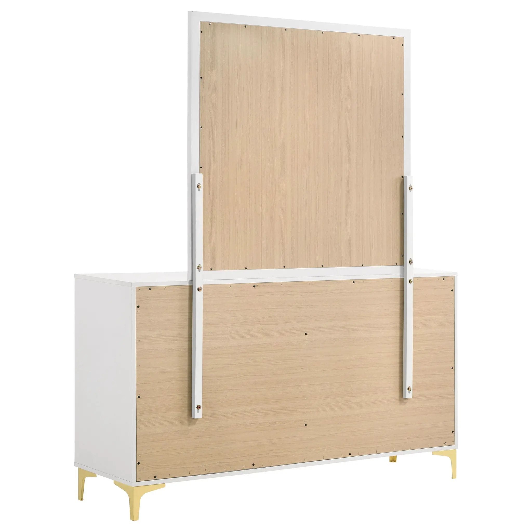 Kendall 6-drawer Dresser with Mirror White by Unique Piece Furniture