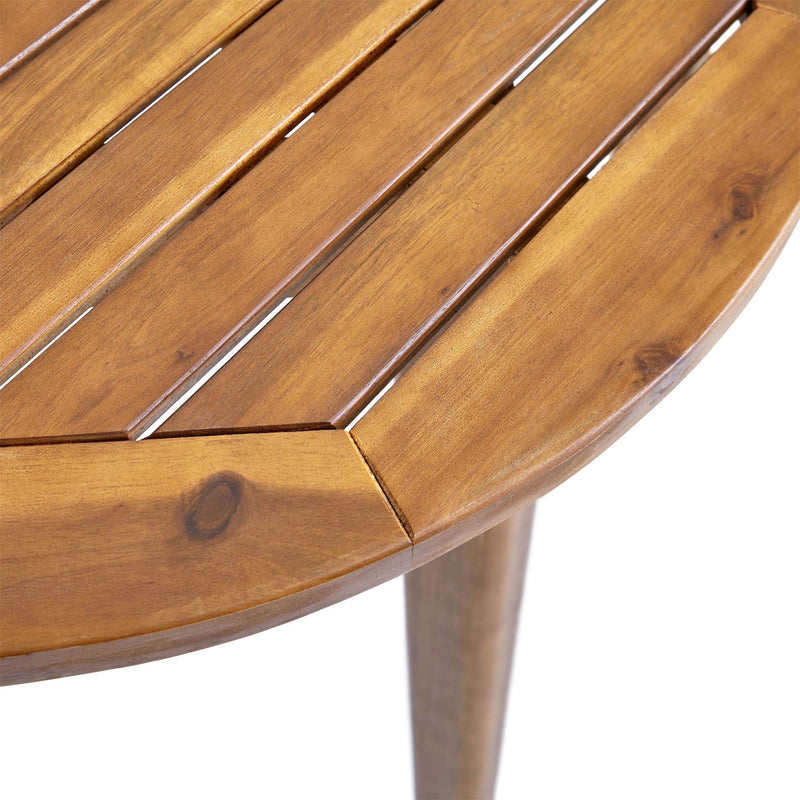 Stamford Modern Outdoor Bistro Table with Water-Resistant Teak by HouseOfZazla