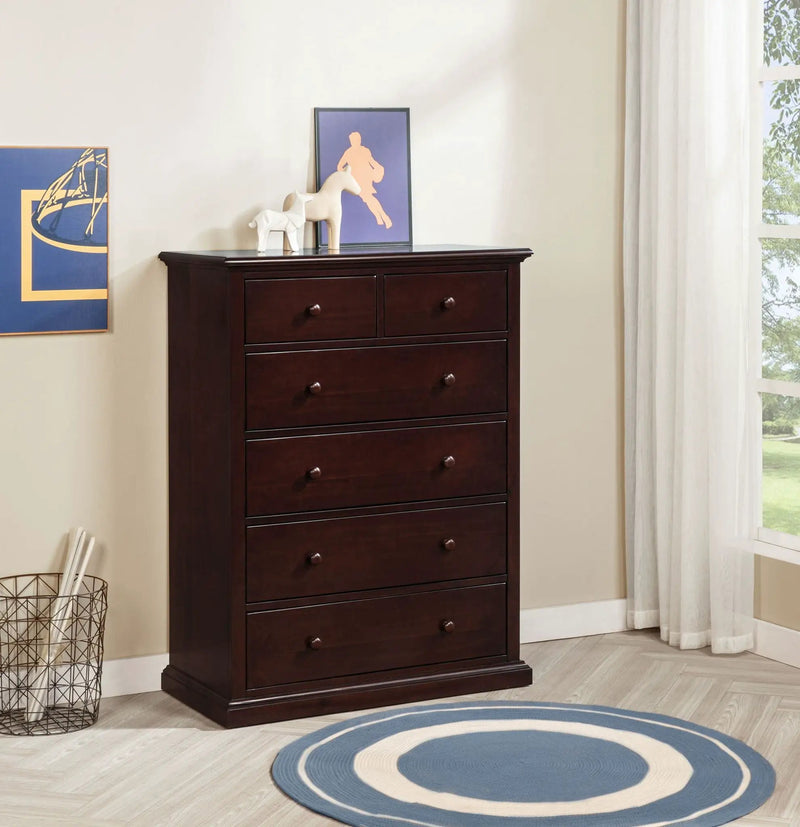 Sumerlin 6-drawer Bedroom Chest of Drawers Cappuccino by Unique Piece Furniture