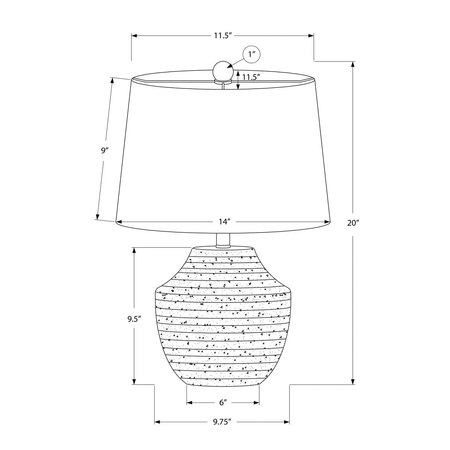 Modern Lighting, Table Lamp, Concrete - Cream by Unique Piece Furniture