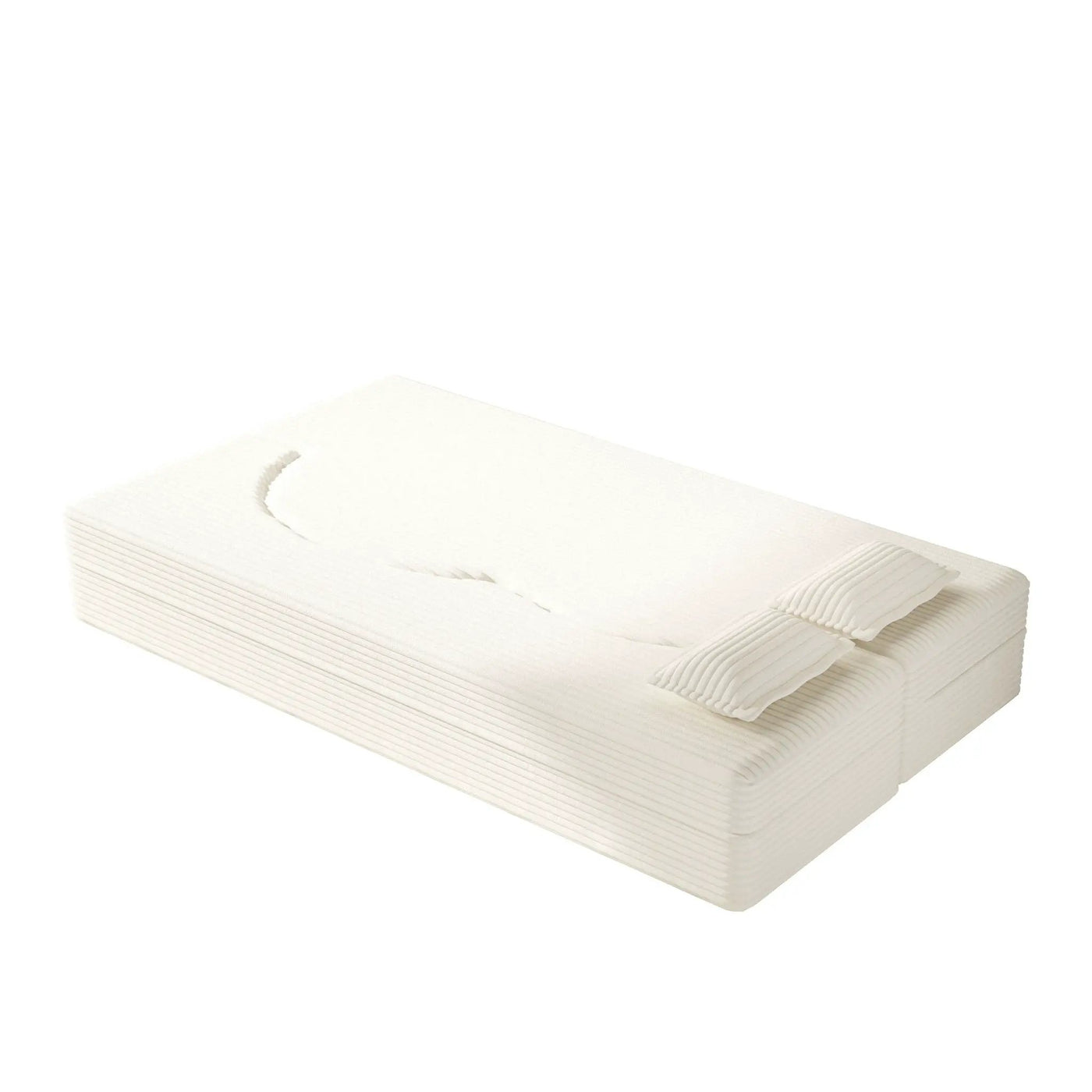 Floor Sofa With 2 Pillows, Convertible Twin Size Mattress For Living Room by HouseOfZazla