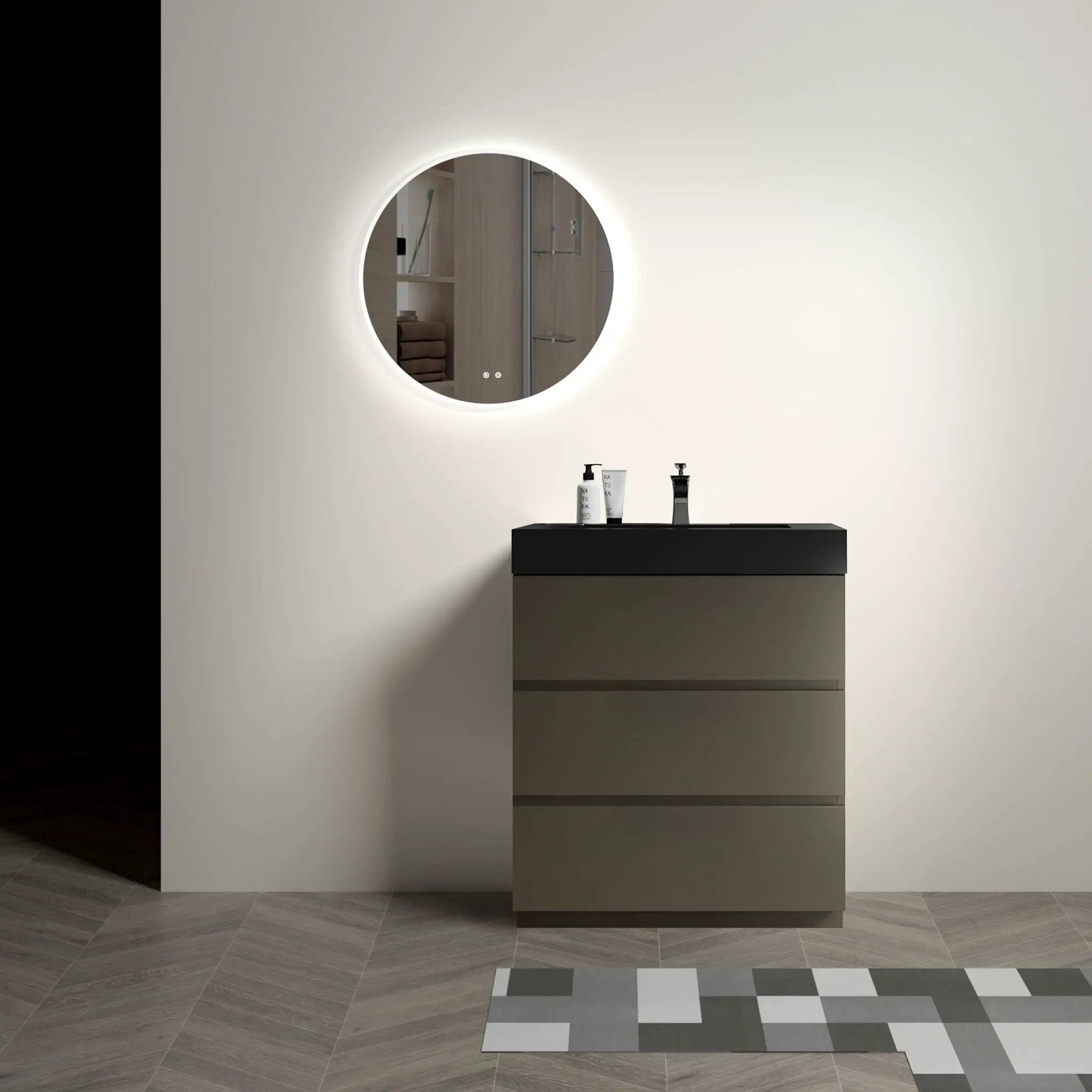 Alice - Bathroom Vanity With Sink, Large Storage Freestanding Bathroom Vanity For Modern Bathroom, One-Piece Sink Basin Without Drain And Faucet by Unique Piece Furniture