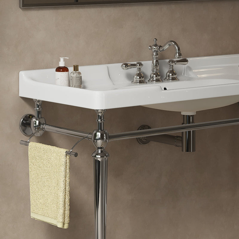 VICI 48" Bathroom Ceramic Basin with 3 Pre-Drilled Holes by HouseOfZazla