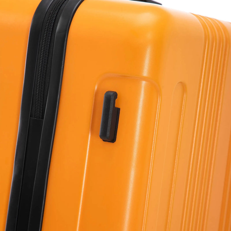 3-Piece ABS Spinner Wheel Luggage Set in Black and Orange by HouseOfZazla