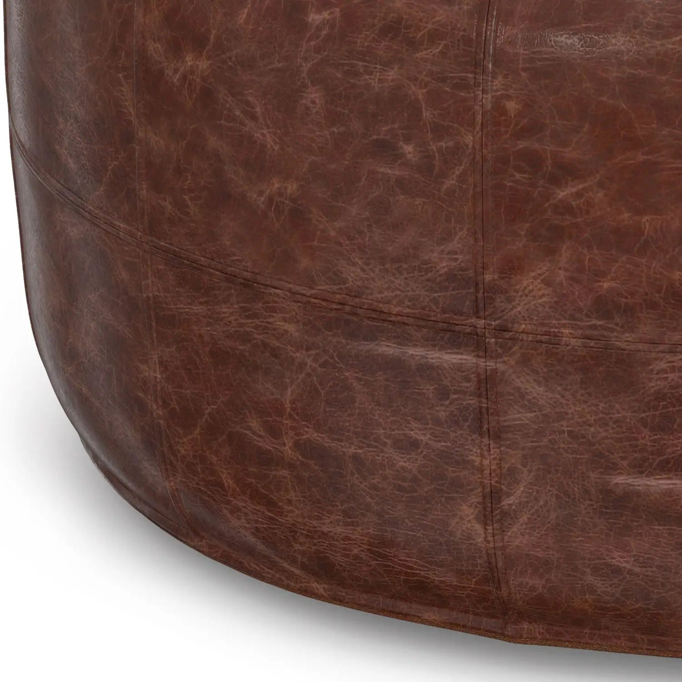 Connor - Handcrafted Round Pouf by HouseOfZazla
