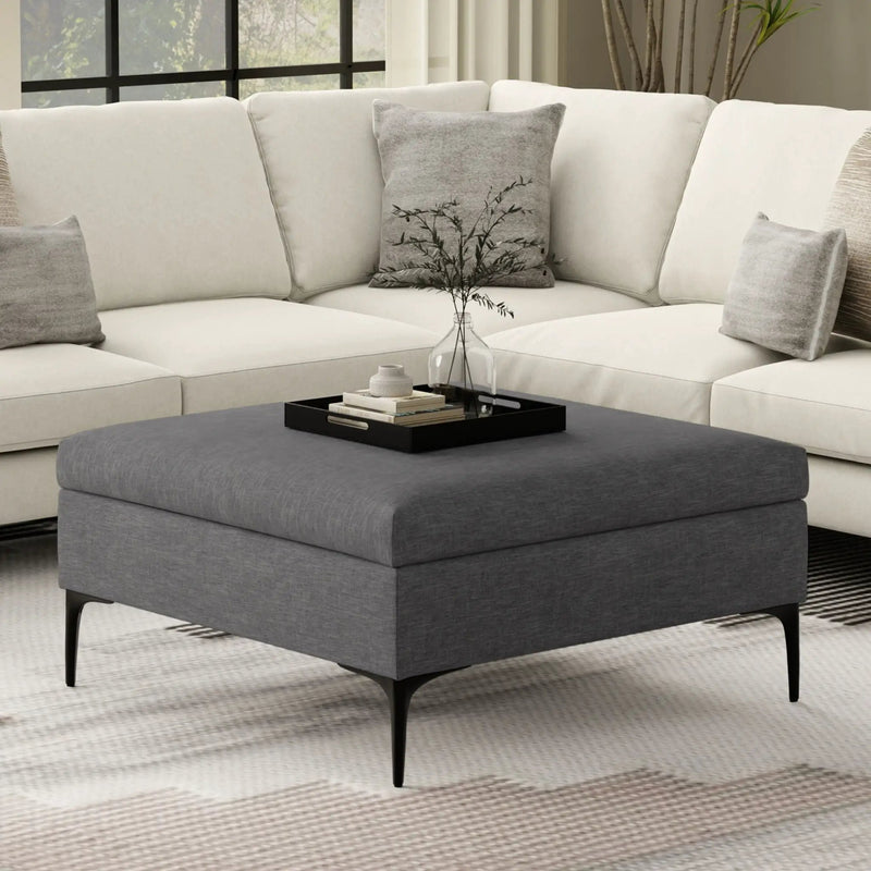 Rebecca - Multifunctional Coffee Table Storage Ottoman With Lift Up Lid by HouseOfZazla