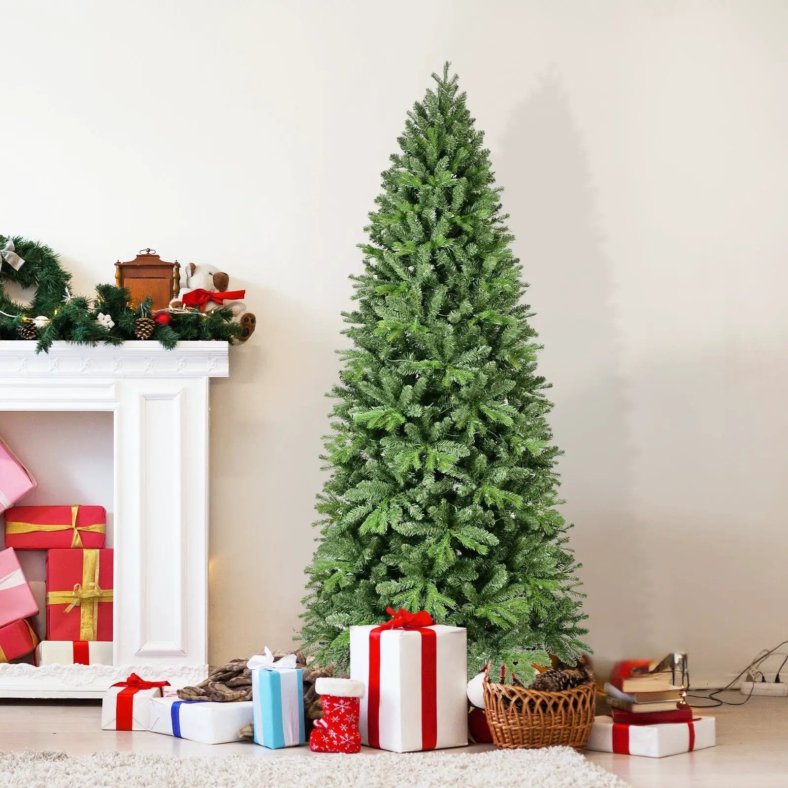 7.5FT Christmas Tree with 1599 Tips and 450 Warm Lights by HouseOfZazla