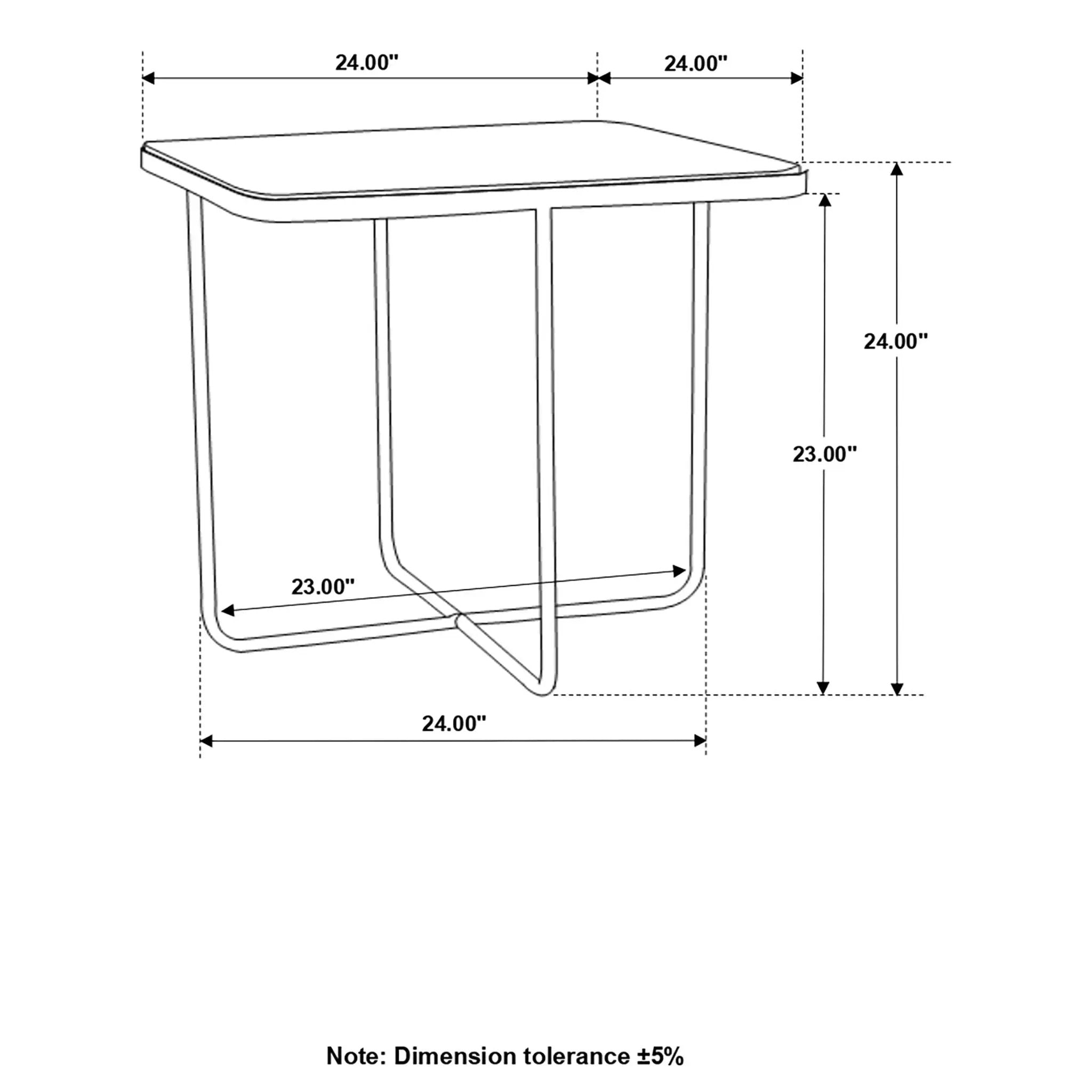 Travertine Accent Table Geometric Design - Brown by HouseOfZazla