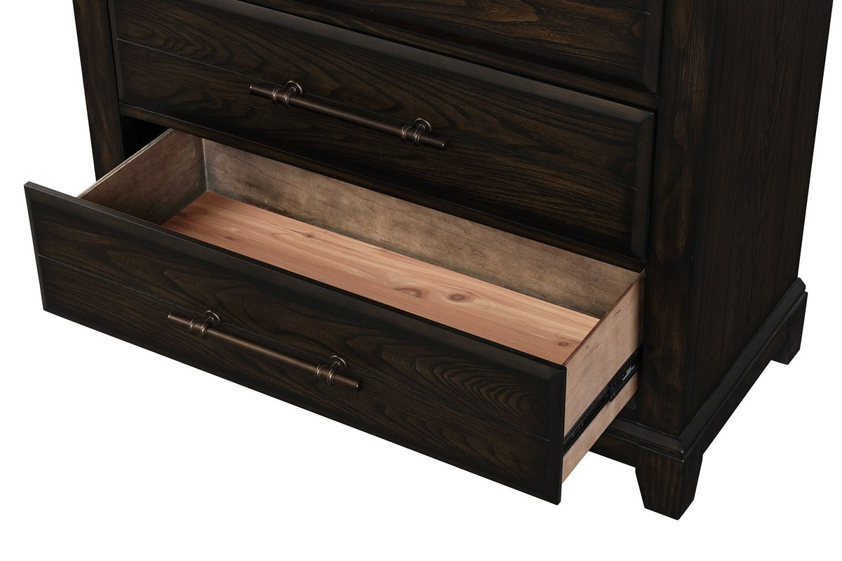2 Drawer Nightstand with Pull-Out Tray - Mahogany, photo 7 of 7