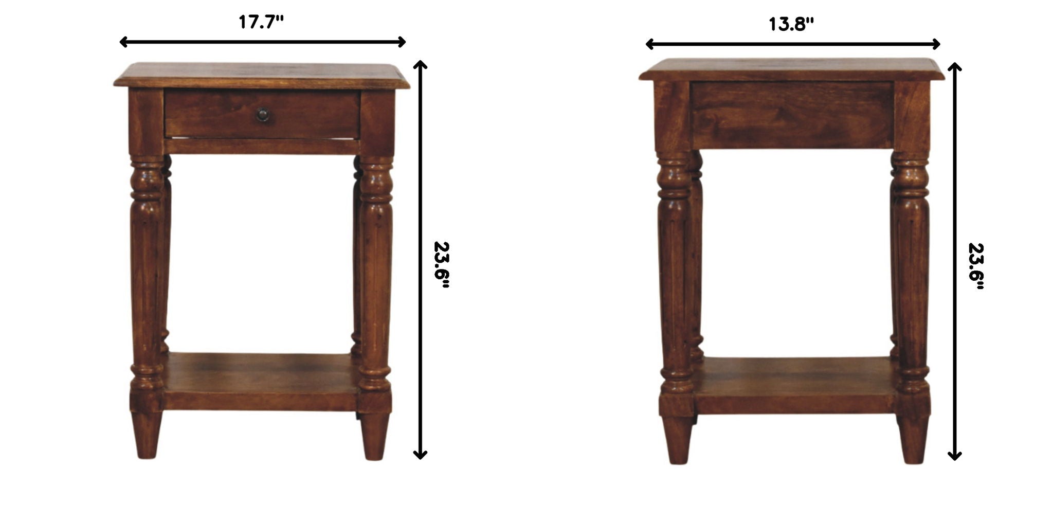 Turned Legs Drawer Table by HouseOfZazla