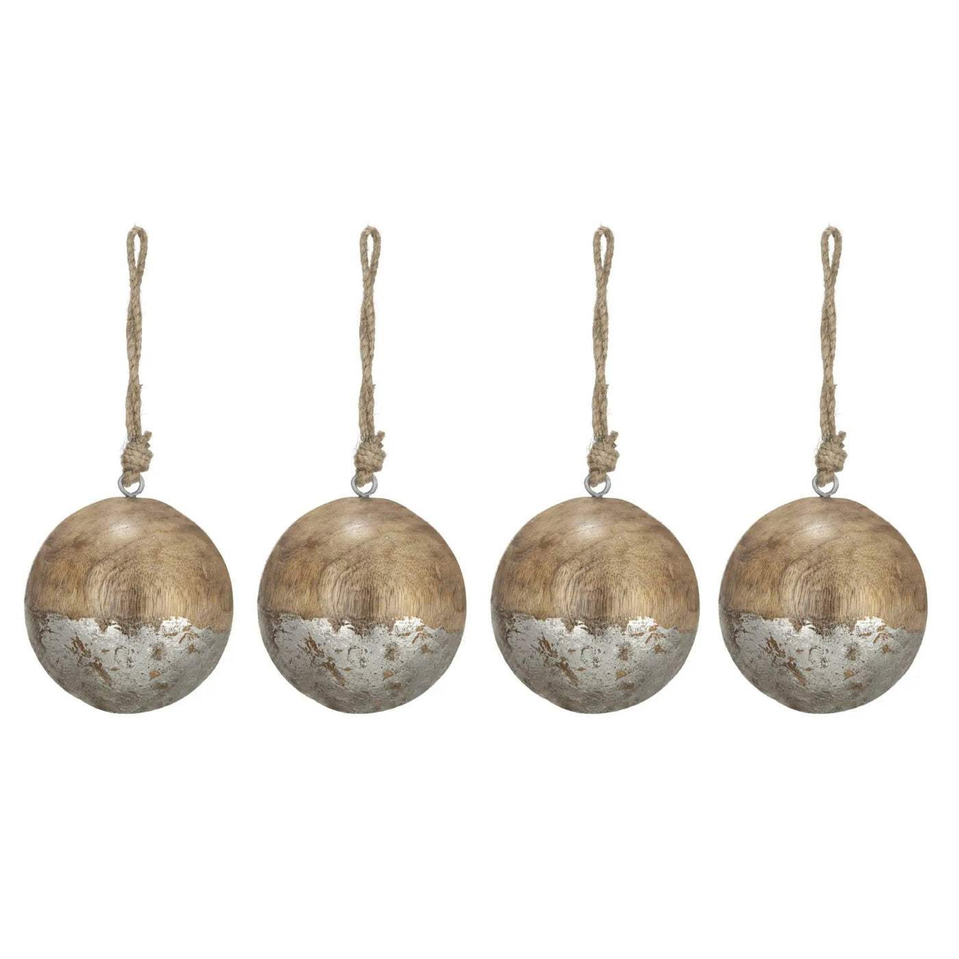 Christmas Ball Ornaments, Wood Decorative Hanging Ball Christmas Tree Ornaments For Holiday Party Decorations by HouseOfZazla