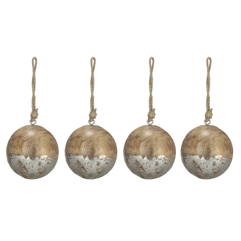 Christmas Ball Ornaments, Wood Decorative Hanging Ball Christmas Tree Ornaments For Holiday Party Decorations by Unique Piece Furniture