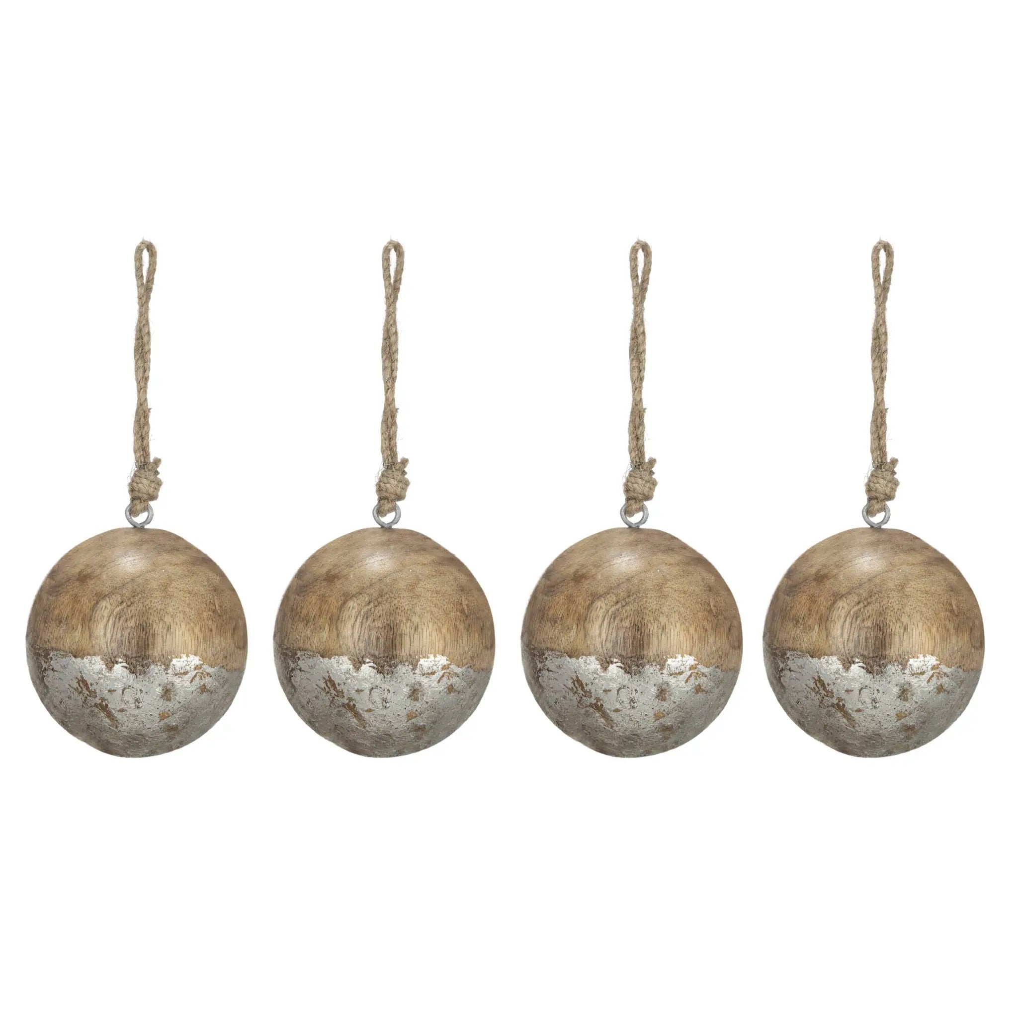 Christmas Ball Ornaments, Wood Decorative Hanging Ball Christmas Tree Ornaments For Holiday Party Decorations by Unique Piece Furniture