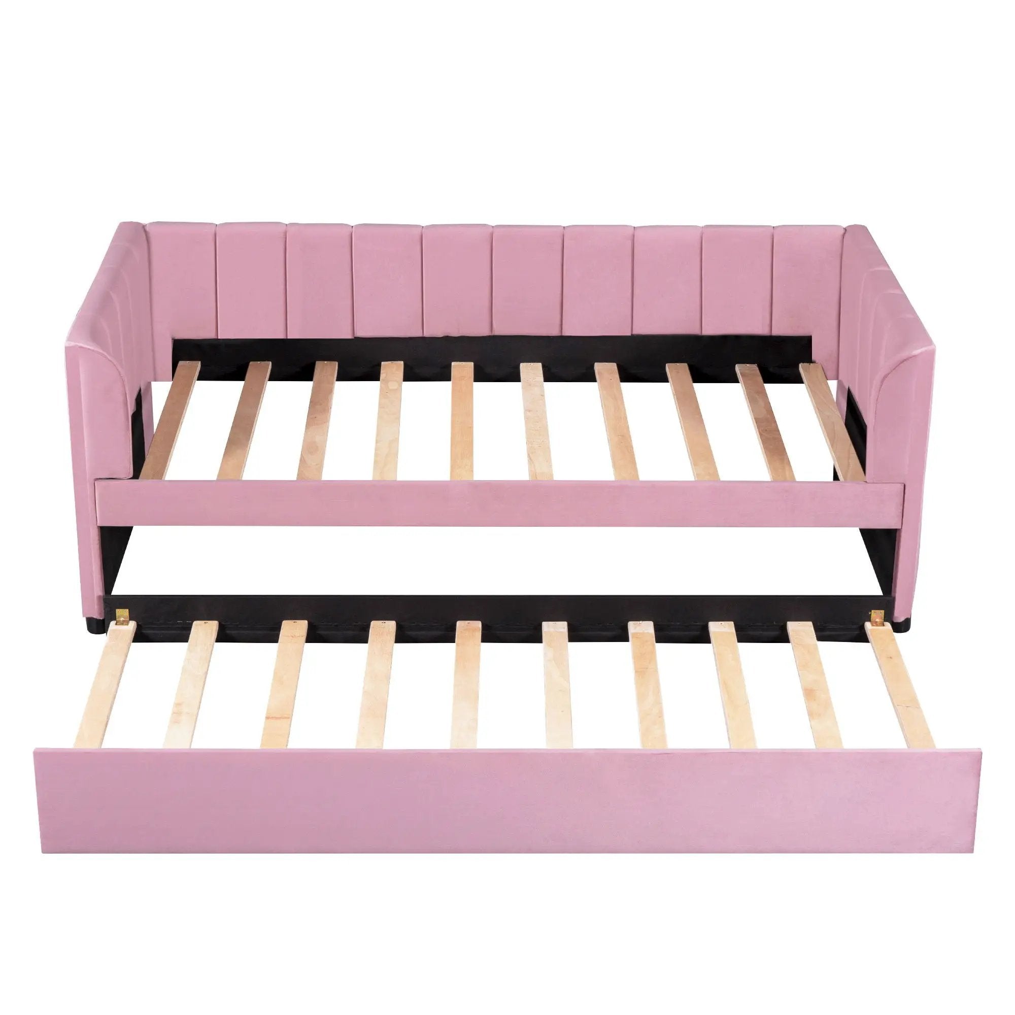 Upholstered Daybed With Ergonomic Design Backrest by HouseOfZazla