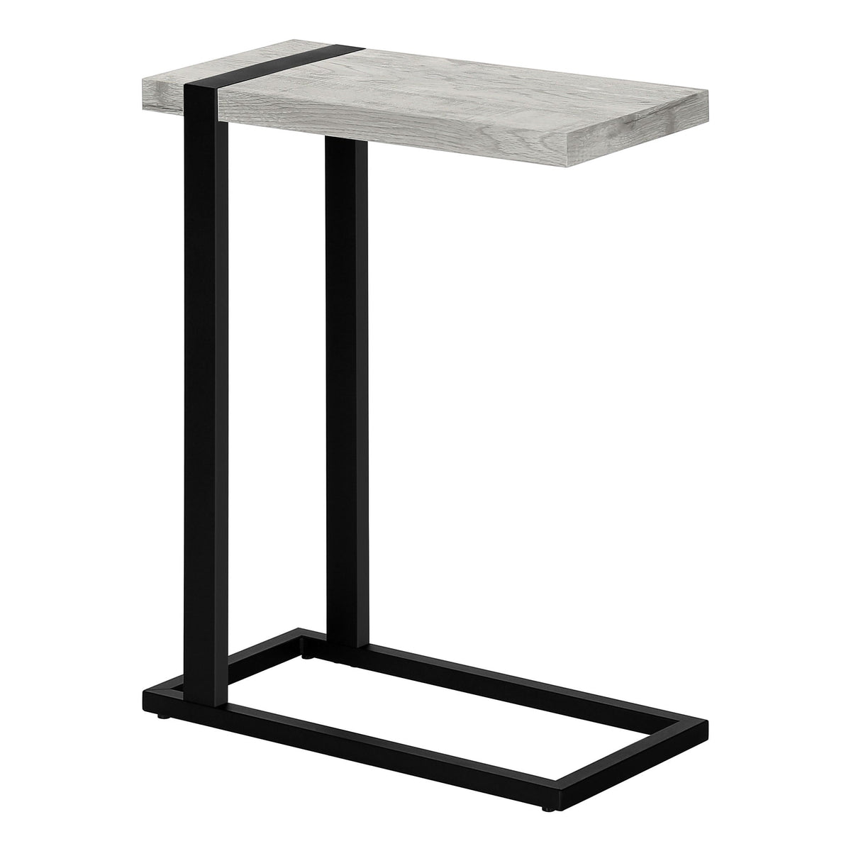 C-Shaped Accent Table with Metal Frame - Black, Gray, or Light Brown, photo 3 of 12