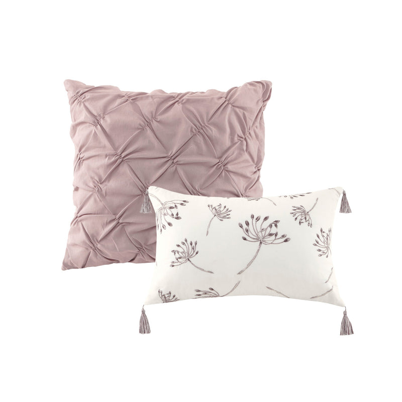 8 Piece Cotton Printed Comforter Set Blush Queen by HouseOfZazla