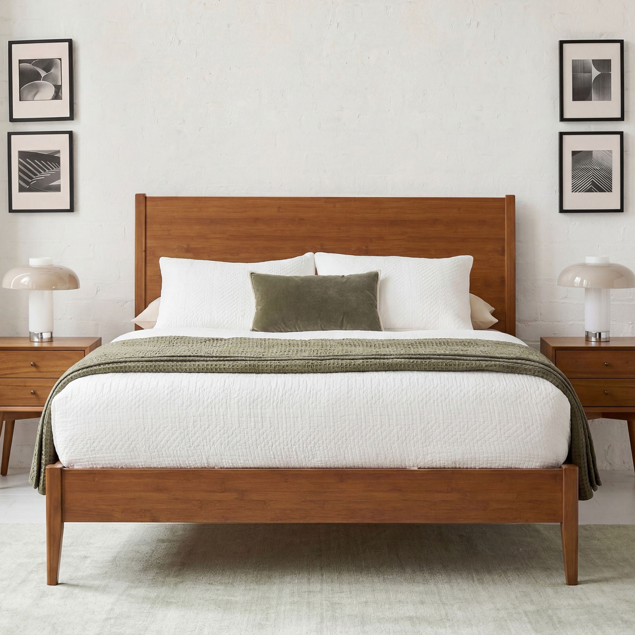 Modern Sled Platform Bed Frame With Slats by HouseOfZazla