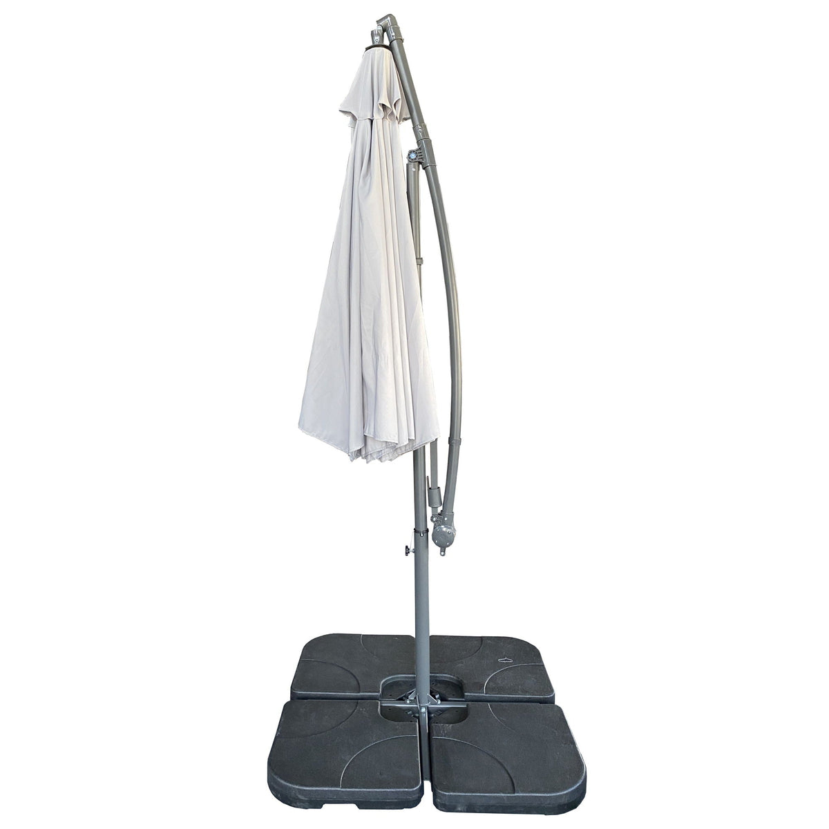 10 Ft Offset Cantilever Patio Umbrella with Crank & Tilt Adjustment - Gray, photo 4 of 4