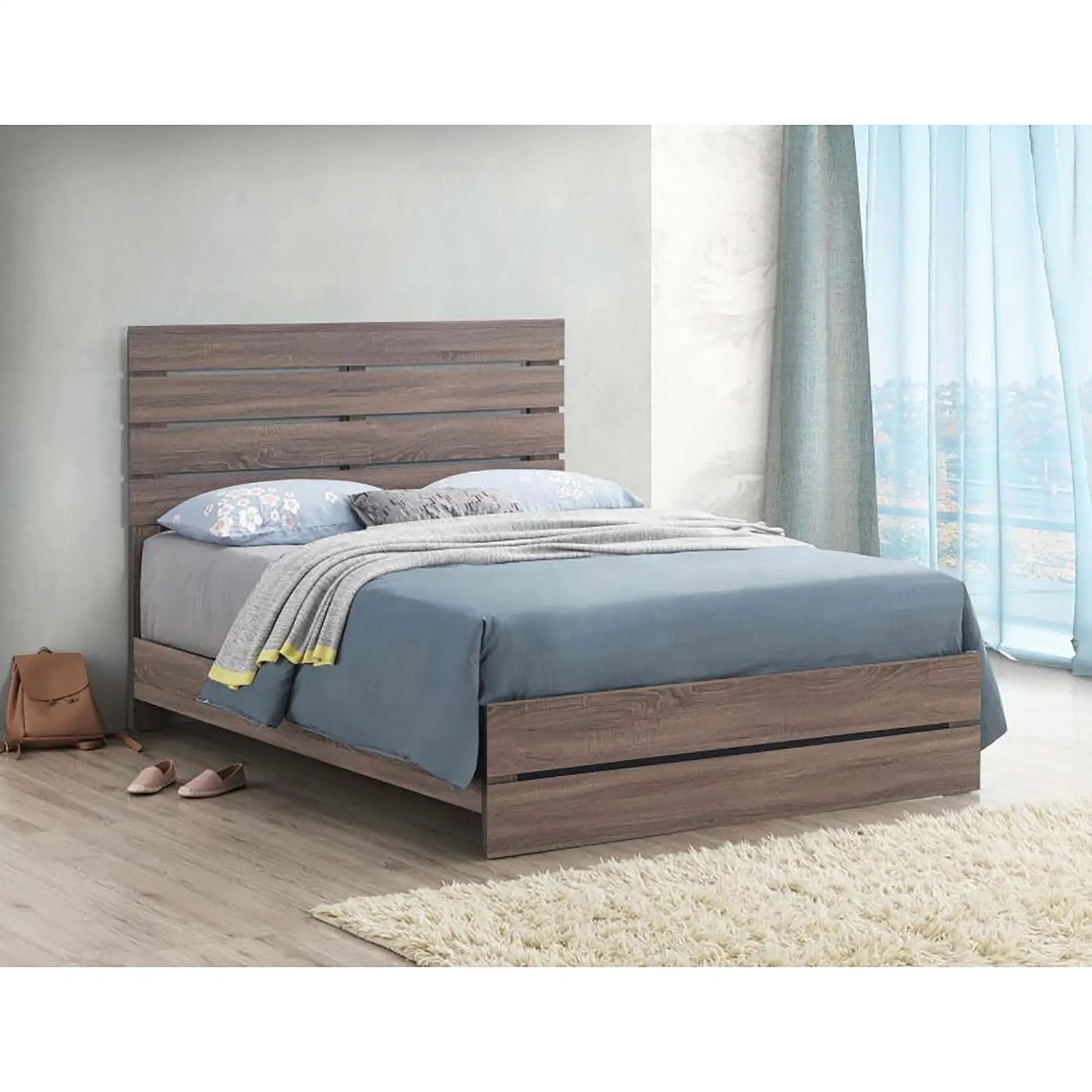 Slatted Headboard Panel Bed by HouseOfZazla