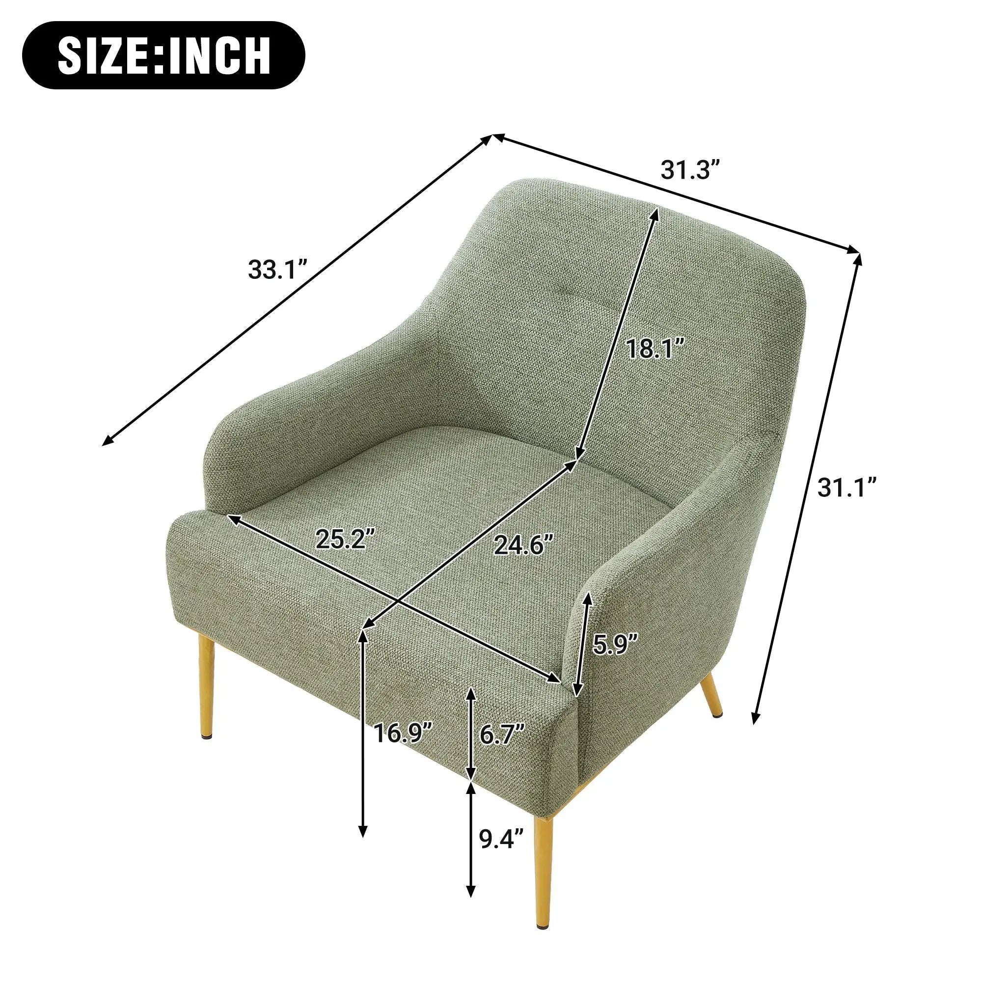 Modern Elegance Accent Chair With Curved Backrest by HouseOfZazla