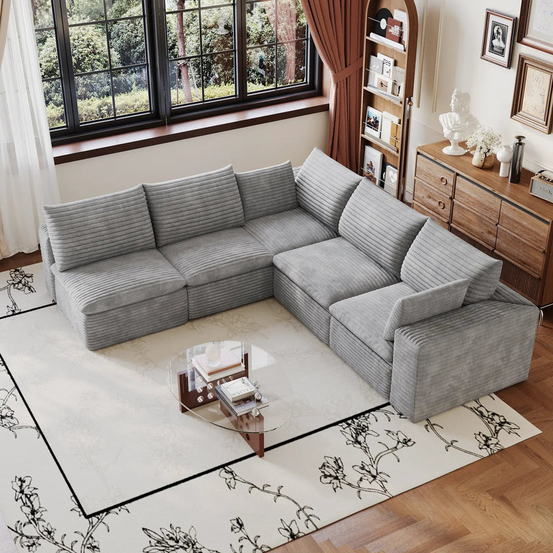 Cloud Sofa - 99*103" Corduroy Fabric by HouseOfZazla