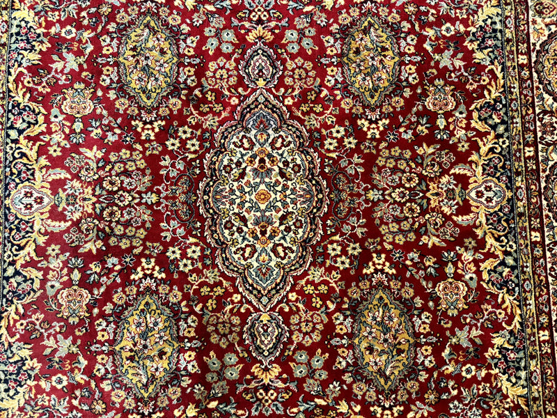 Persian Wool Rug 7x10, Couristan Carpet, Belgium Power Loomed Rug, Red, Floral, Traditional by Jewel Rugs