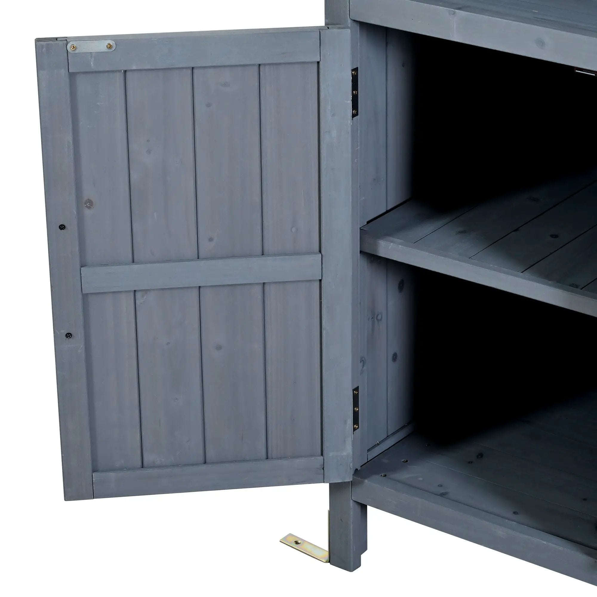 TOPMAX Large Fir Wood Potting Bench with Hutch and Storage by HouseOfZazla