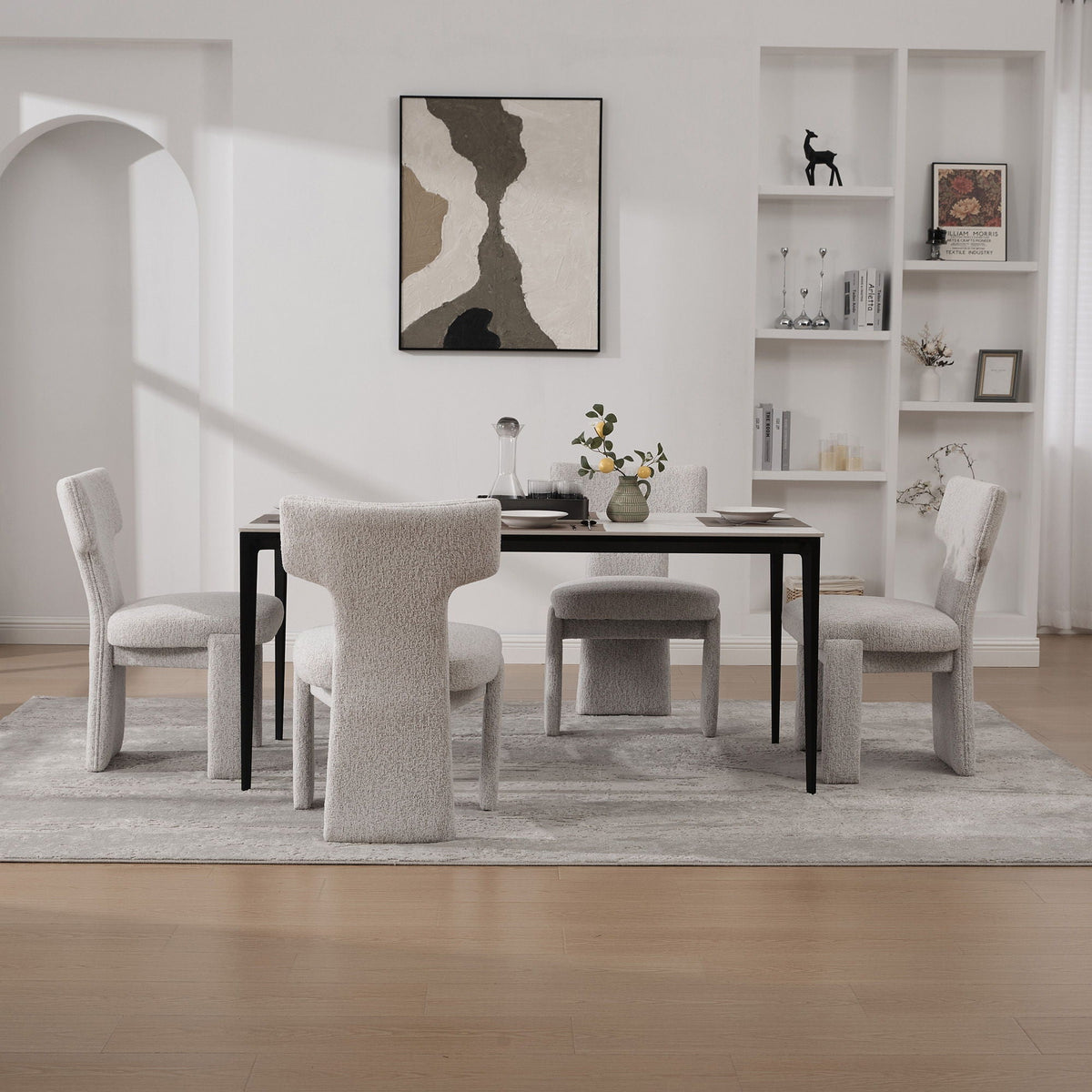 Armless Curved Back Accent Chairs, photo 34 of 34