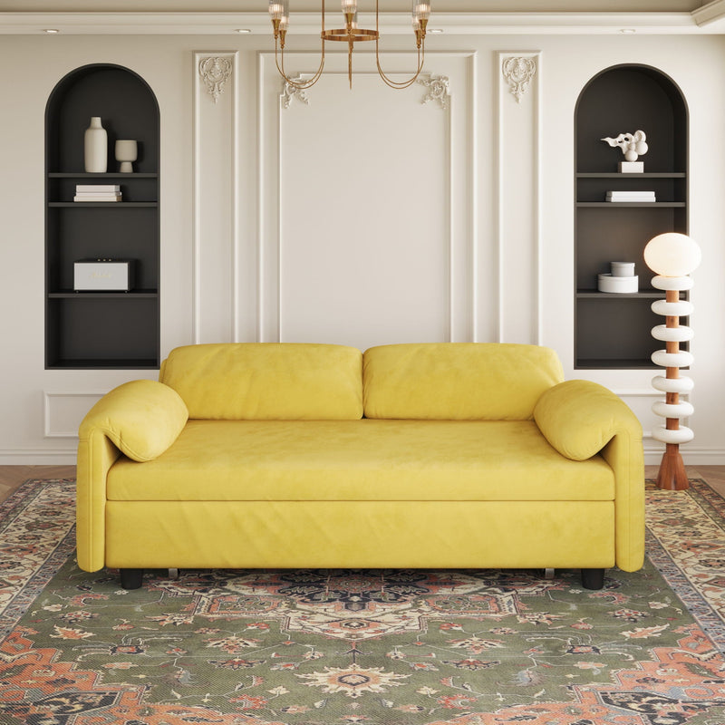 Sofa, Dual Purpose Lounge With Retractable Queen Size Bed by HouseOfZazla