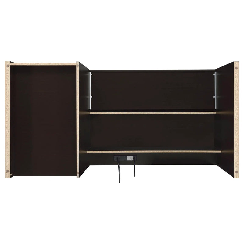 Halston - 3 Drawer Office Computer Desk With Keyboard Tray - Cappuccino