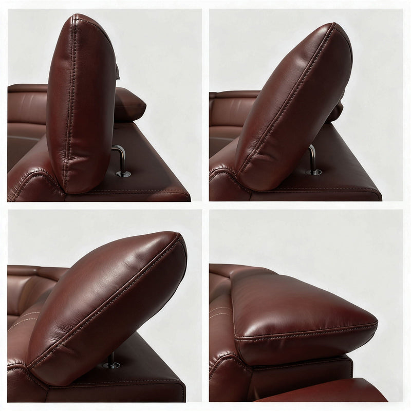 6 Piece Modular Sectional Sofa With 2 Cup Holders, Adjustable Recliners - Dark Brown by Unique Piece Furniture
