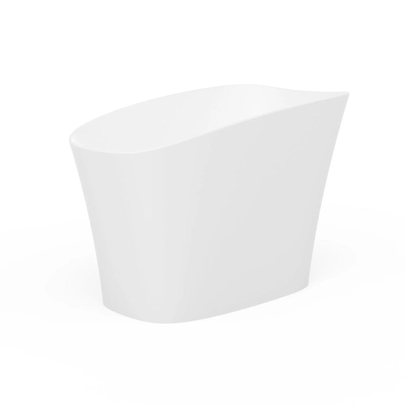 51-Inch Freestanding Solid Surface Deep Soaking Bathroom Bathtub with Seat by HouseOfZazla