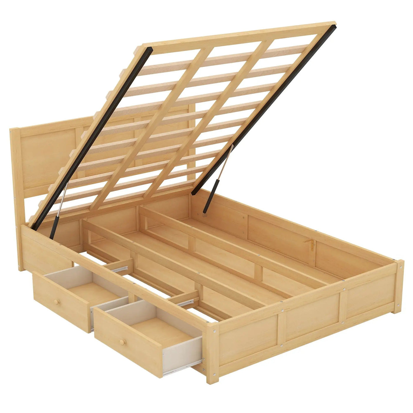 Platform Bed With Underneath Storage And 2 Drawers by HouseOfZazla