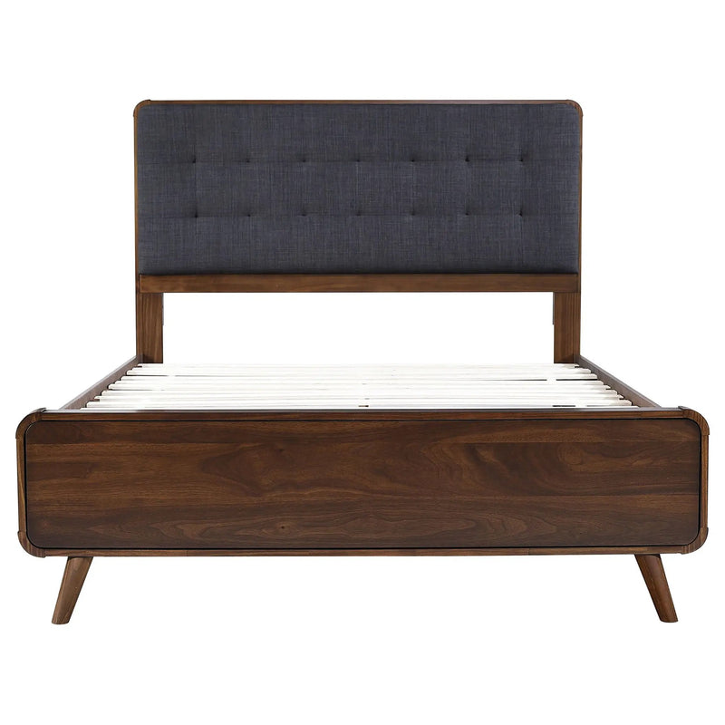 Robyn Wood Queen Platform Bed Dark Walnut by Unique Piece Furniture