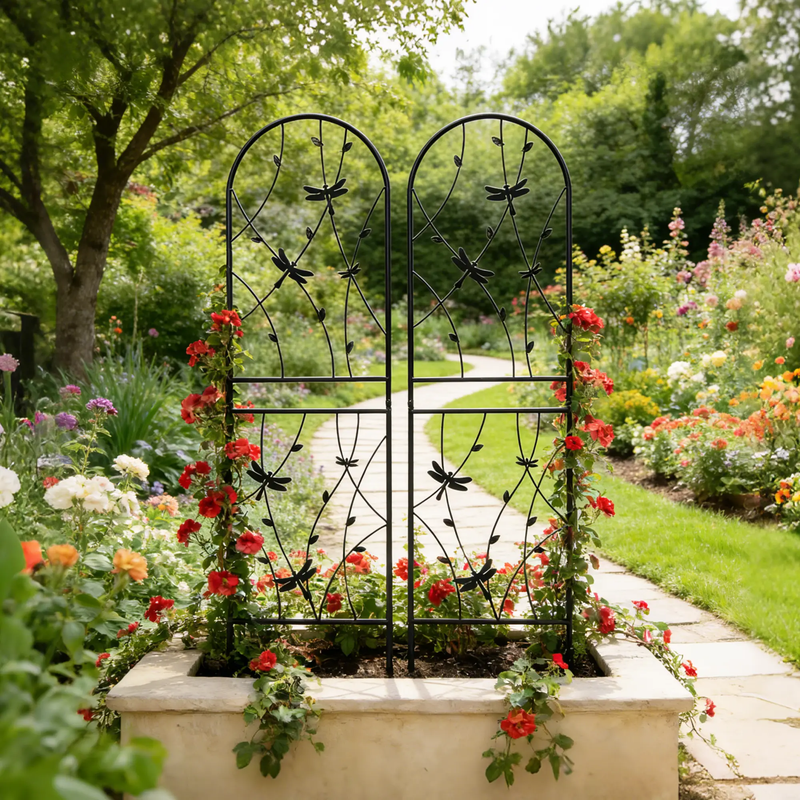 4 Pack Metal Garden Trellis for Climbing Plants by HouseOfZazla